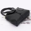 Structured Faux Leather Shirt-Style Top Handle Bag