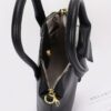 Structured Faux Leather Shirt-Style Top Handle Bag
