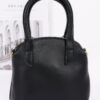 Structured Faux Leather Shirt-Style Top Handle Bag