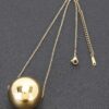 Round CCB Ball Necklace – 18in Chain, Gold or Silver
