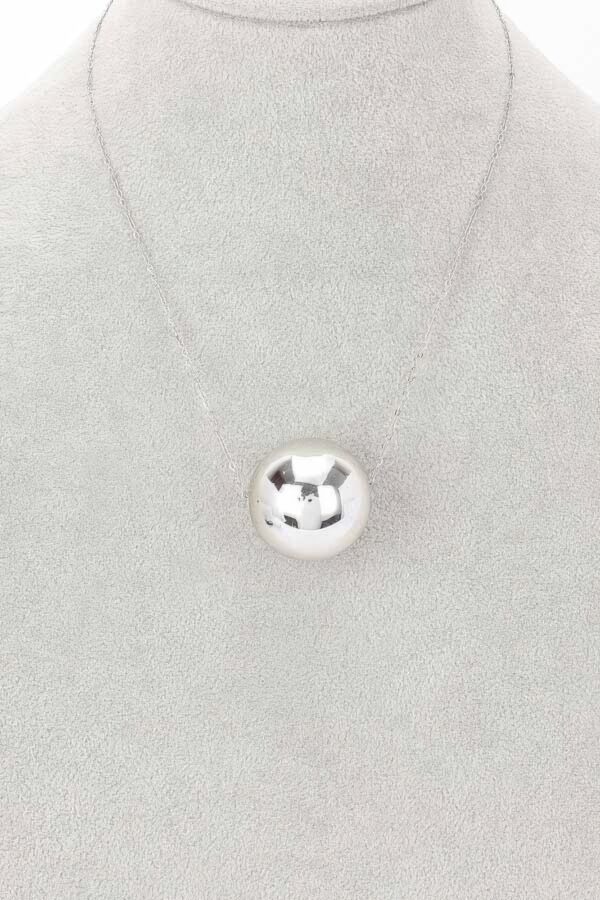 Round CCB Ball Necklace – 18in Chain, Gold or Silver