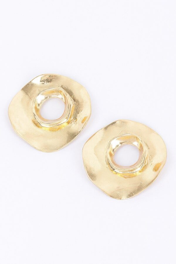 Gold-Plated Geometric Earrings – Bold Gold Finish