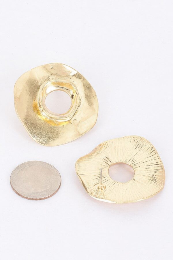 Gold-Plated Geometric Earrings – Bold Gold Finish
