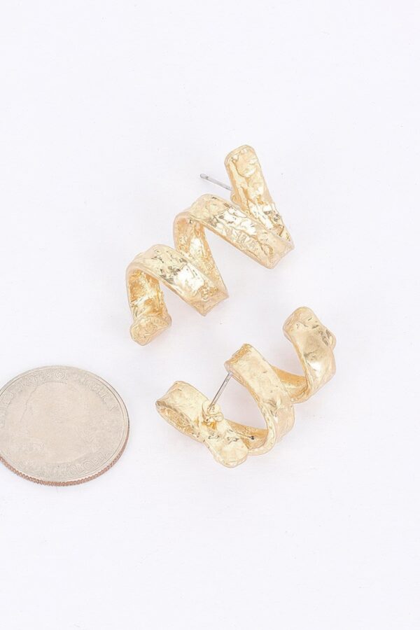 Gold-Plated Spiral Earrings – Modern Swirl Drop