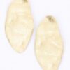 Gold-Plated Large Oval Statement Earrings
