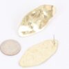 Gold-Plated Large Oval Statement Earrings