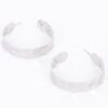 Wide Gold-Plated Metal Hoop Earrings – Gold Finish