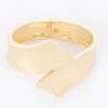 Gold-Plated Spring Hinge Bangle – Minimal Metal Bracelet