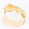 Gold-Plated Spring Hinge Bangle – Minimal Metal Bracelet