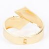 Gold-Plated Spring Hinge Bangle – Minimal Metal Bracelet