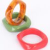 Resin Bangle 3-Pack – Multicolor Stackable Set