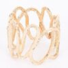 Gold-Plated Alloy Stretch Bracelet – Cast Band