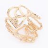Gold-Plated Alloy Stretch Bracelet – Cast Band