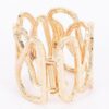Gold-Plated Alloy Stretch Bracelet – Cast Band