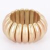 Alloy Casting Stretch Bracelet – Matte Gold Finish