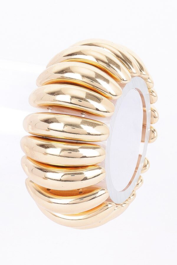Alloy Casting Stretch Bracelet – Matte Gold Finish
