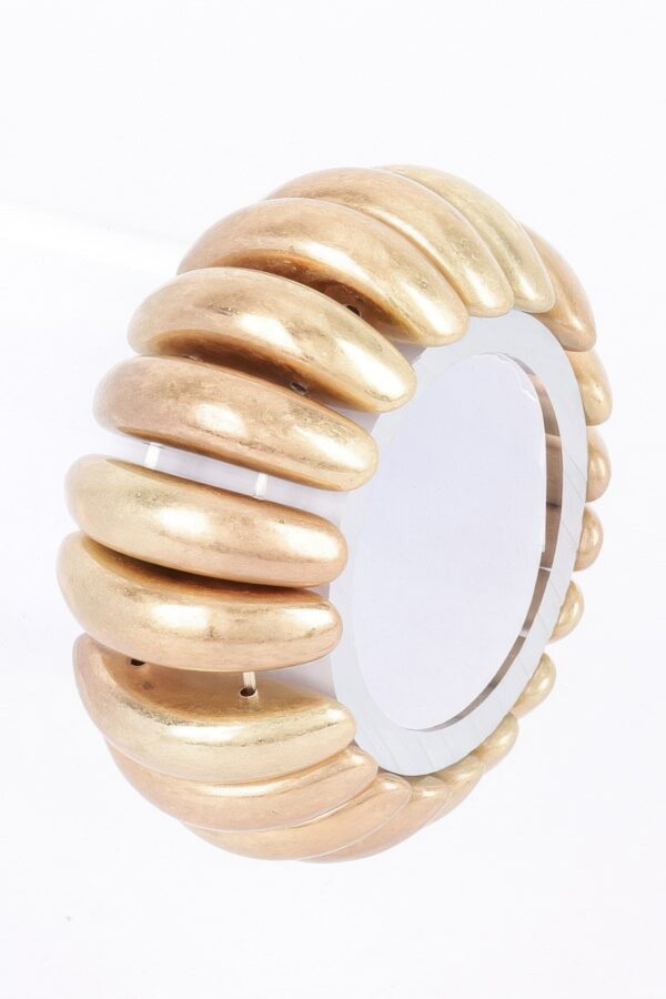 Alloy Casting Stretch Bracelet – Matte Gold Finish
