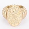Gold Alloy Stretch Bracelet with Circular Motif