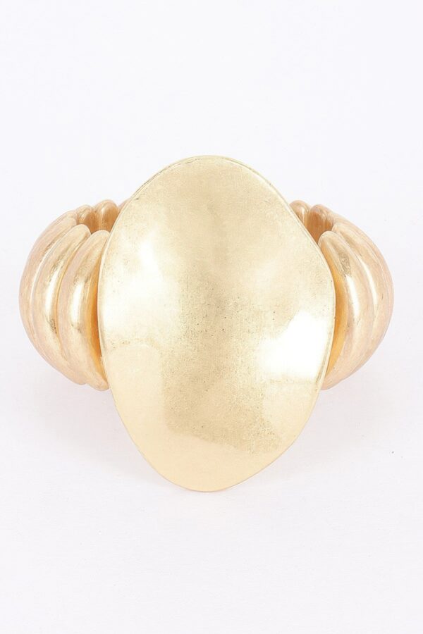 Alloy Casting Stretch Bracelet – Polished Gold
