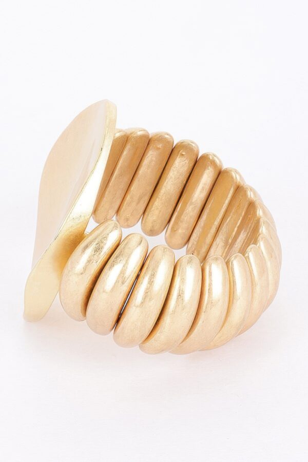 Alloy Casting Stretch Bracelet – Polished Gold