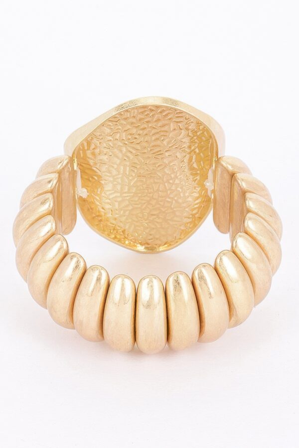 Alloy Casting Stretch Bracelet – Polished Gold