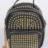Studded Backpack with Chain Zipper – Polyurethane