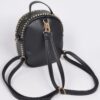 Studded Backpack with Chain Zipper – Polyurethane