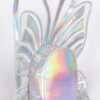 Shiny Butterfly-Inspired Backpack with Metal Accents