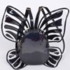Shiny Butterfly-Inspired Backpack with Metal Accents