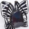Shiny Butterfly-Inspired Backpack with Metal Accents