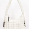 Quilted Nylon Padded Crossbody Bag – Black, Ivory