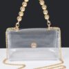 Transparent Flap Clutch with CCB Handle – Mixed Metal Frame