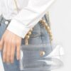 Transparent Flap Clutch with CCB Handle – Mixed Metal Frame