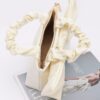 Nylon Top-Handle Clutch with Bow Front Accent