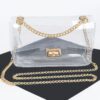 Transparent Flap Crossbody Bag with Metal Flap