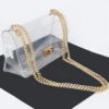 Transparent Flap Crossbody Bag with Metal Flap