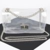 Transparent Flap Crossbody Bag with Metal Flap