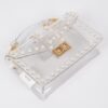 Transparent Clutch with Faux Pearl Handle