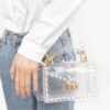 Transparent Clutch with Faux Pearl Handle