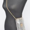Clear Rhinestone PVC Belt Bag with Chain Accent
