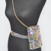Clear Rhinestone PVC Belt Bag with Chain Accent