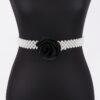 Flower Stretch Pearl Belt – Floral Pearl Accent