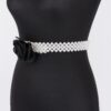 Flower Stretch Pearl Belt – Floral Pearl Accent