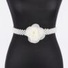Flower Stretch Pearl Belt – Floral Pearl Accent