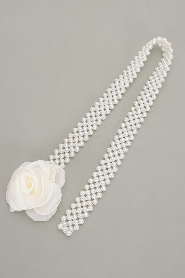 Flower Stretch Pearl Belt – Floral Pearl Accent
