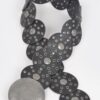 Round Buckle Faux Leather Western Belt with Multi Eyelets
