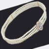 Faux Pearl Stretch Belt with Pearl Trim – Ivory