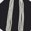 Faux Pearl Stretch Belt with Pearl Trim – Ivory