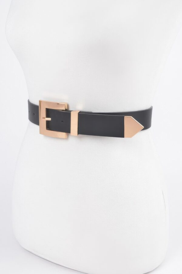 Classic Big Buckle Belt – Polyurethane Oversized Buckle