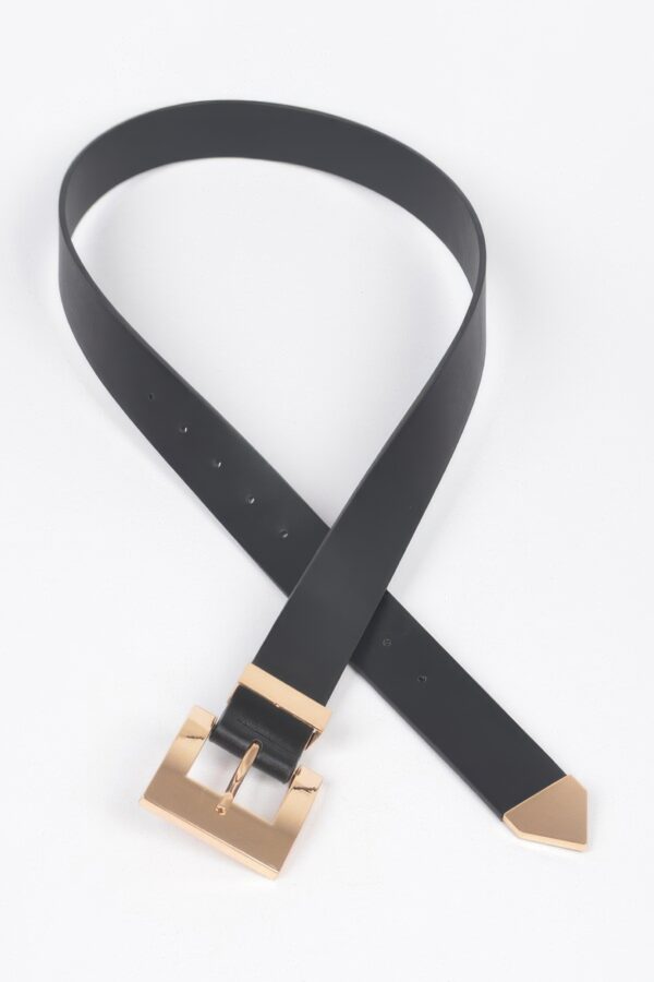 Classic Big Buckle Belt – Polyurethane Oversized Buckle